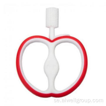 Apple Shape Baby Silicone Training Tandborste